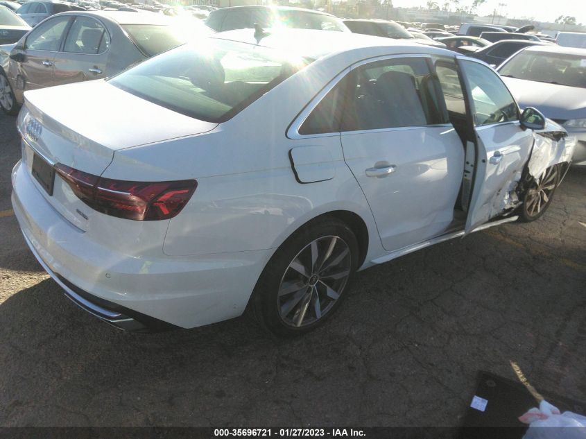 2021 AUDI A4 SEDAN PREMIUM VIN: WAUABAF47MA087049