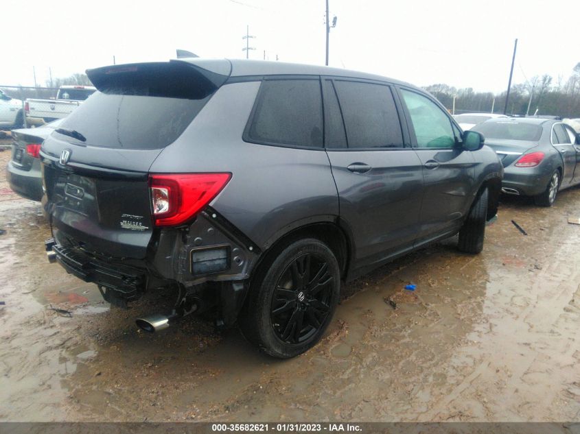 2021 HONDA PASSPORT SPORT VIN: 5FNYF7H26MB001919