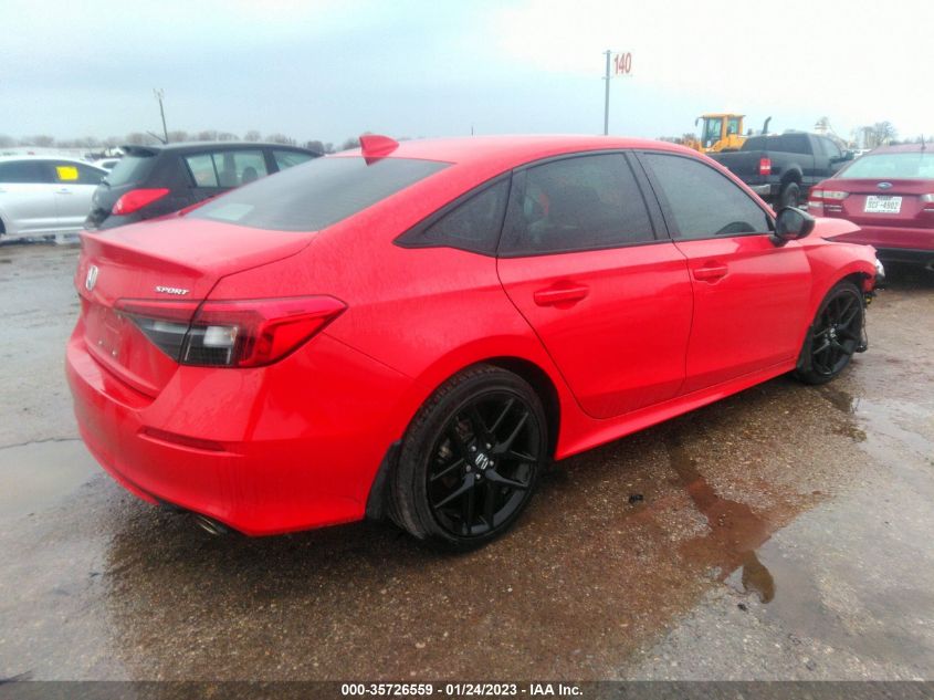 2022 HONDA CIVIC SEDAN SPORT VIN: 2HGFE2F52NH557605