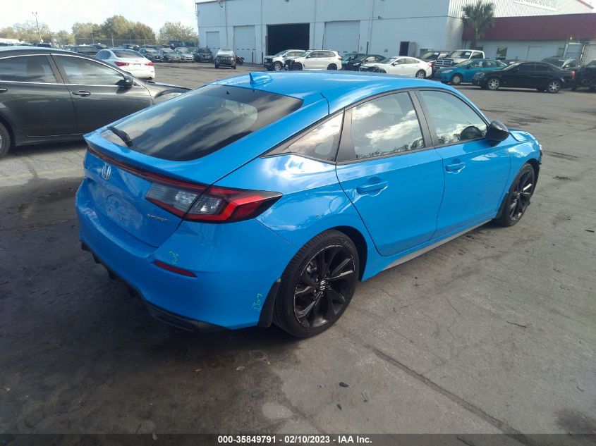 2022 HONDA CIVIC HATCHBACK SPORT VIN: 19XFL2H80NE022523