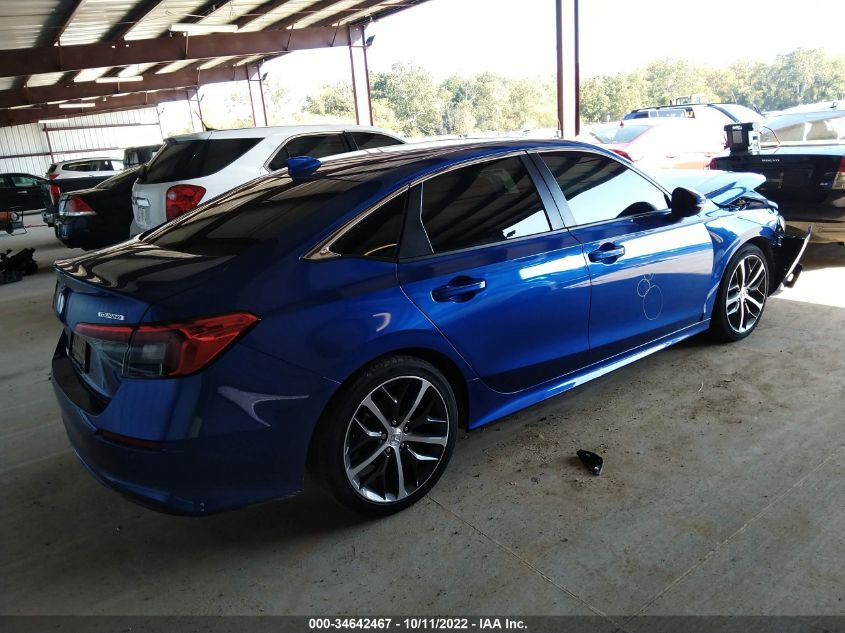 2022 HONDA CIVIC SEDAN TOURING VIN: 2HGFE1F93NH305794