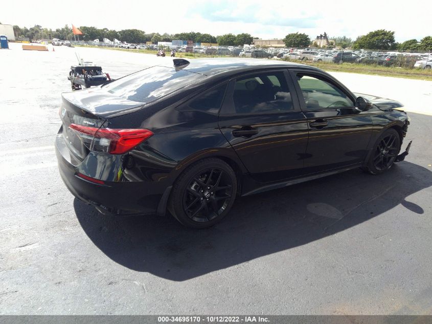 2022 HONDA CIVIC SEDAN SPORT VIN: 2HGFE2F55NH600625