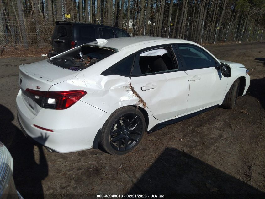2022 HONDA CIVIC SI VIN: 2HGFE1E52NH475319