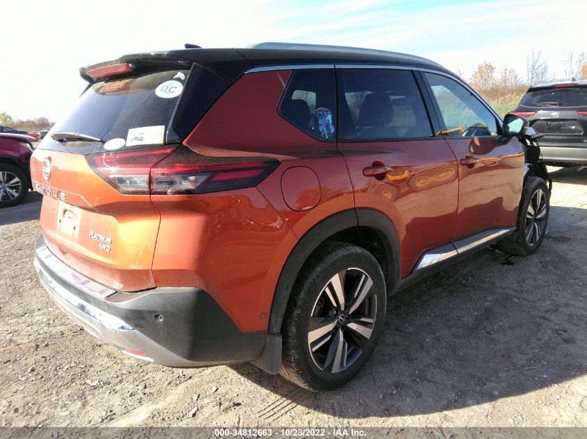 2022 NISSAN ROGUE PLATINUM VIN: JN8BT3DD1NW274850