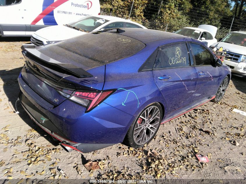 2022 HYUNDAI ELANTRA N VIN: KMHLW4AK7NU002679