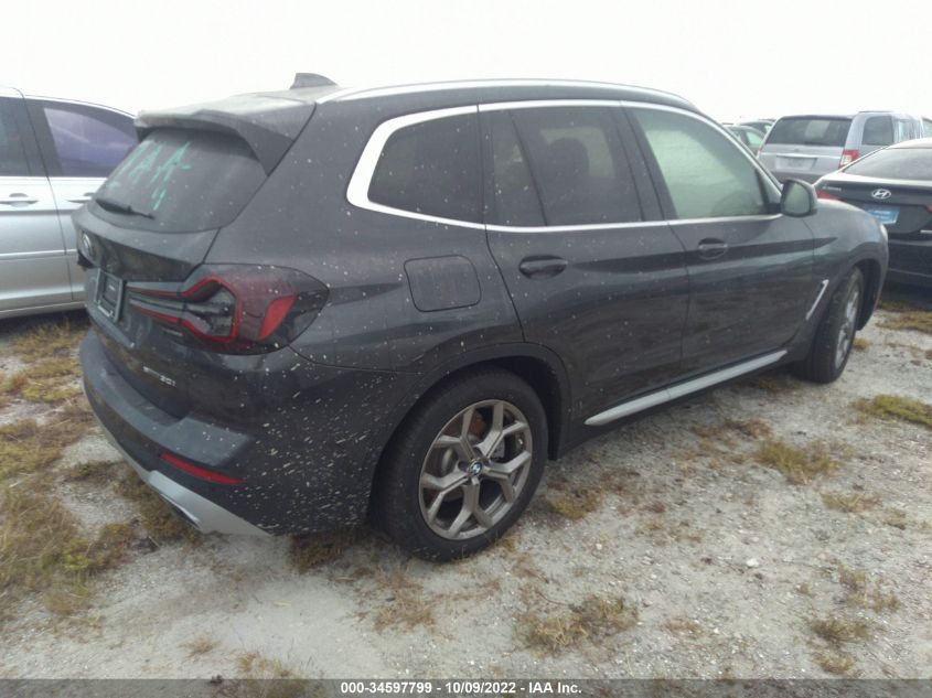 2022 BMW X3 SDRIVE30I VIN: 5UX43DP01N9K82480