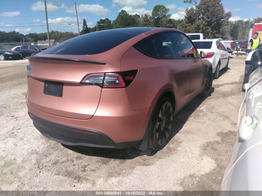 2022 TESLA MODEL Y PERFORMANCE VIN: 7SAYGDEF7NF441963