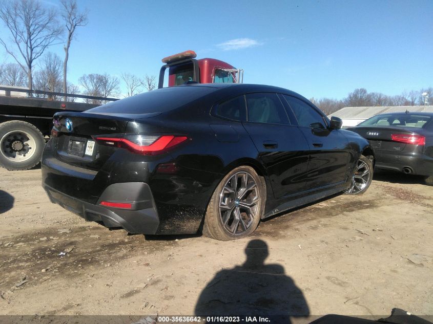 2022 BMW I4 EDRIVE40 VIN: WBY73AW08NFN02941