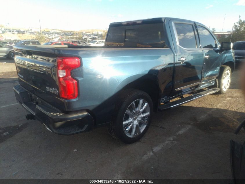 2022 CHEVROLET SILVERADO 1500 HIGH COUNTRY VIN: 3GCUDJET8NG509853