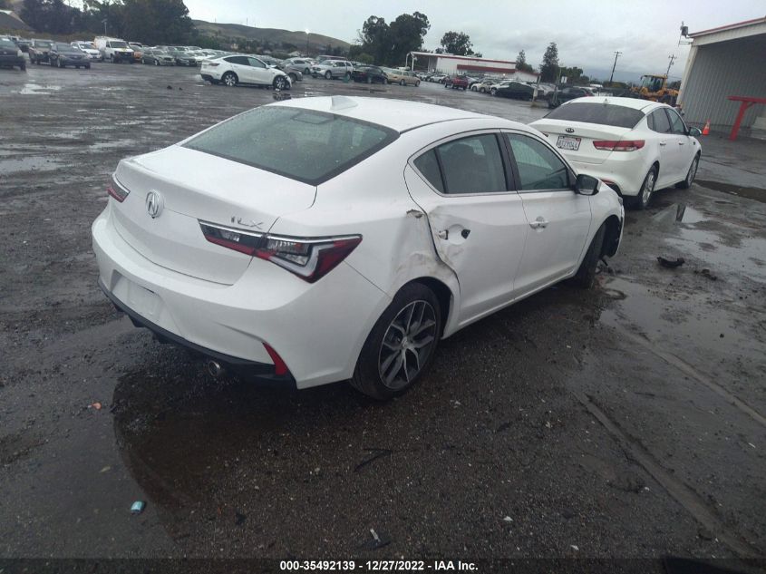 2022 ACURA ILX W/PREMIUM PACKAGE VIN: 19UDE2F71NA001874