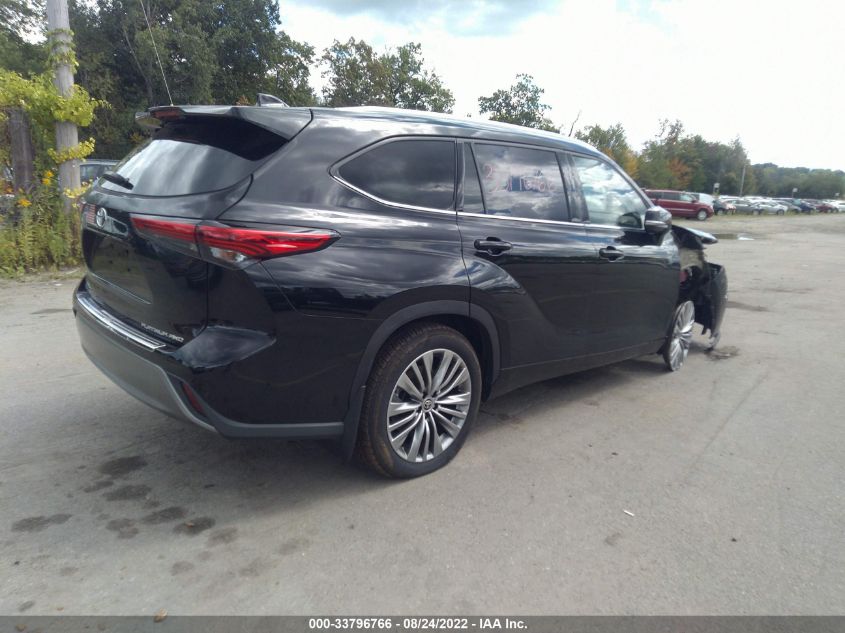 2022 TOYOTA HIGHLANDER PLATINUM VIN: 5TDFZRBH7NS172439