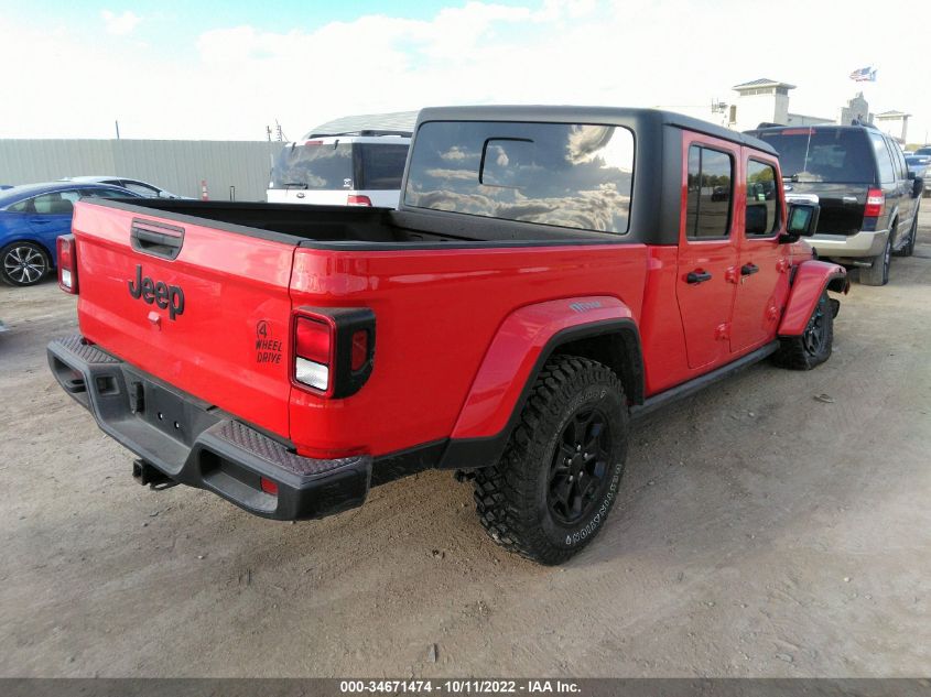 2022 JEEP GLADIATOR WILLYS VIN: 1C6HJTAG6NL146204