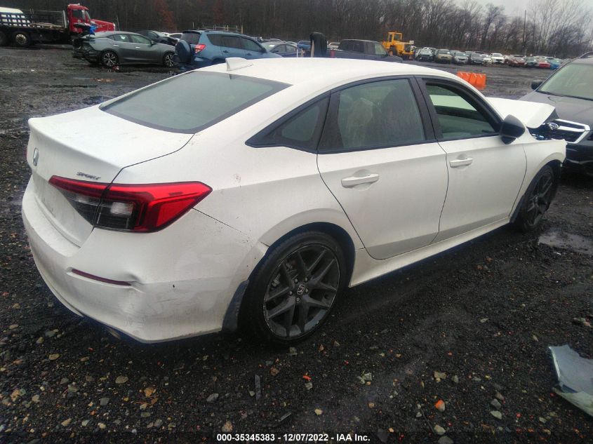 2022 HONDA CIVIC SEDAN SPORT VIN: 2HGFE2F50NH580462