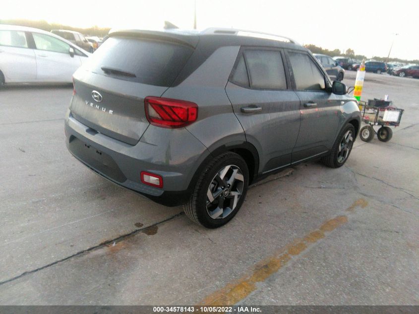 2022 HYUNDAI VENUE LIMITED VIN: KMHRC8A34NU174235