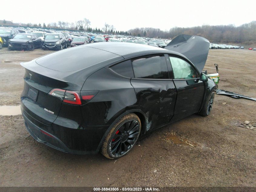 2022 TESLA MODEL Y PERFORMANCE VIN: 7SAYGDEF7NF553453