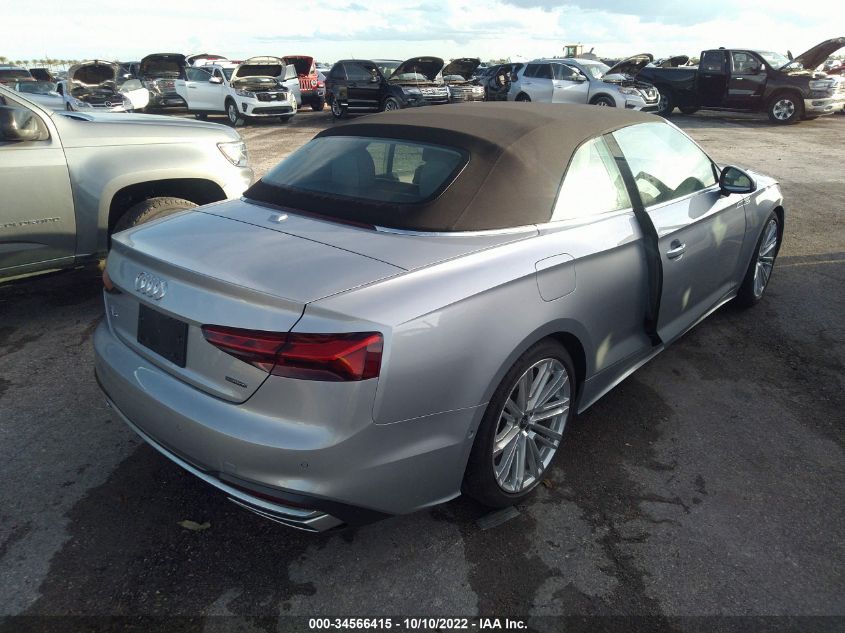 2022 AUDI A5 CABRIOLET PRESTIGE VIN: WAUYAGF51NN008305