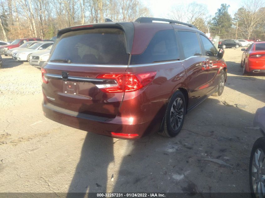 2021 HONDA ODYSSEY EX-L VIN: 5FNRL6H72MB002729