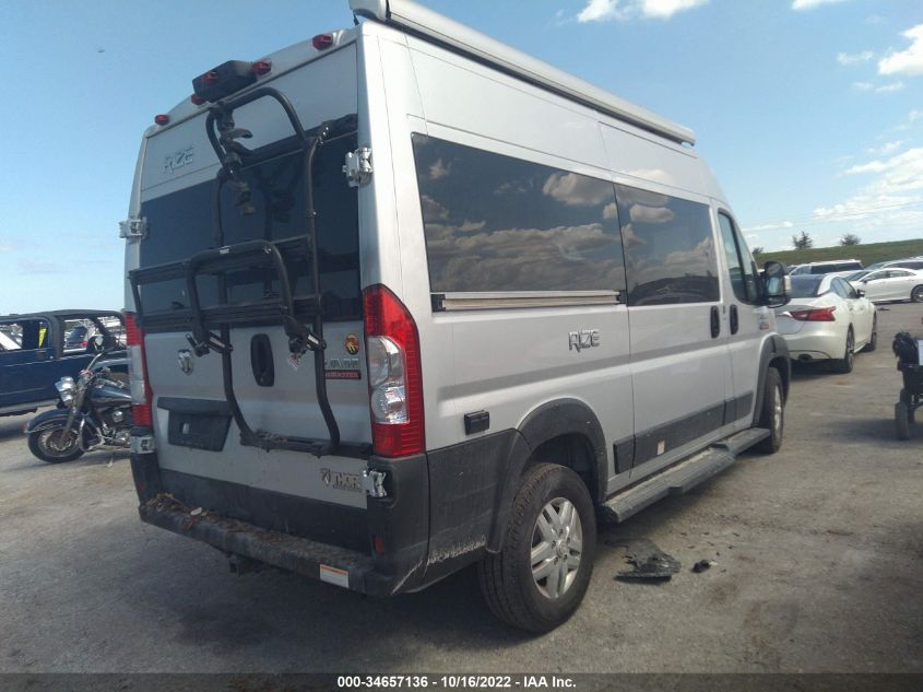 2021 RAM PROMASTER CARGO VAN VIN: 3C6ERVBG1ME501809