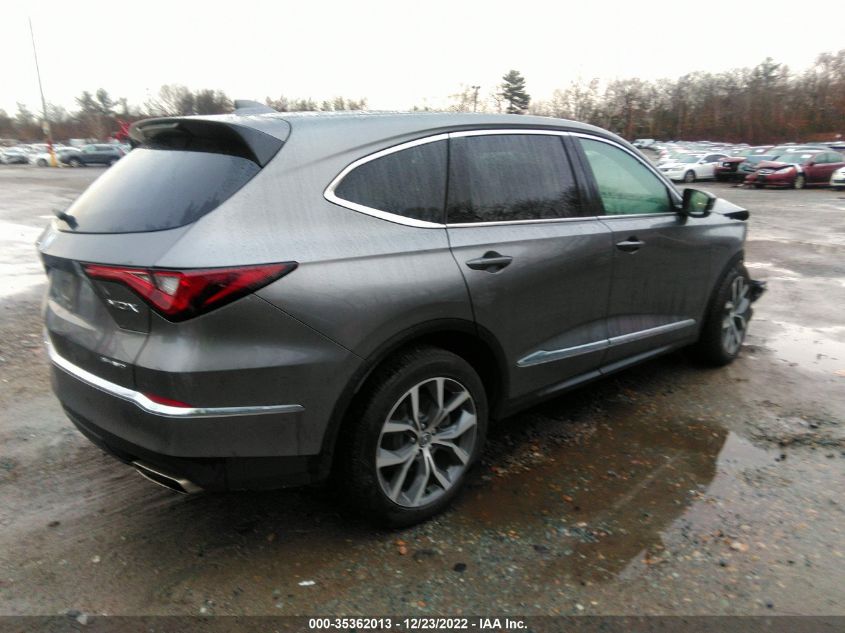 2022 ACURA MDX W/TECHNOLOGY PACKAGE VIN: 5J8YE1H4XNL020409