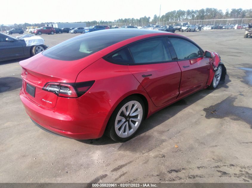 2022 TESLA MODEL 3 LONG RANGE VIN: 5YJ3E1EB1NF115567