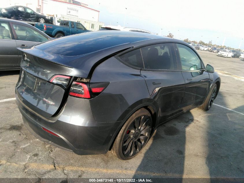 2022 TESLA MODEL Y PERFORMANCE VIN: 7SAYGDEF8NF544275