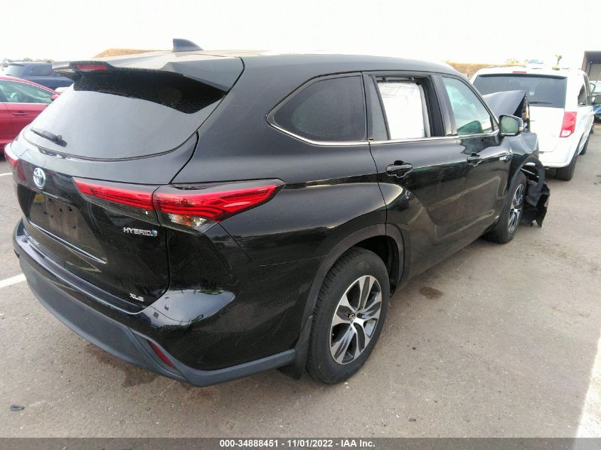 2021 TOYOTA HIGHLANDER HYBRID XLE VIN: 5TDGBRCH6MS067199