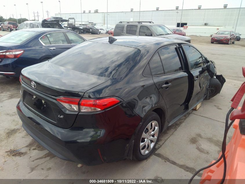 2022 TOYOTA COROLLA LE VIN: 5YFEPMAE4NP321507