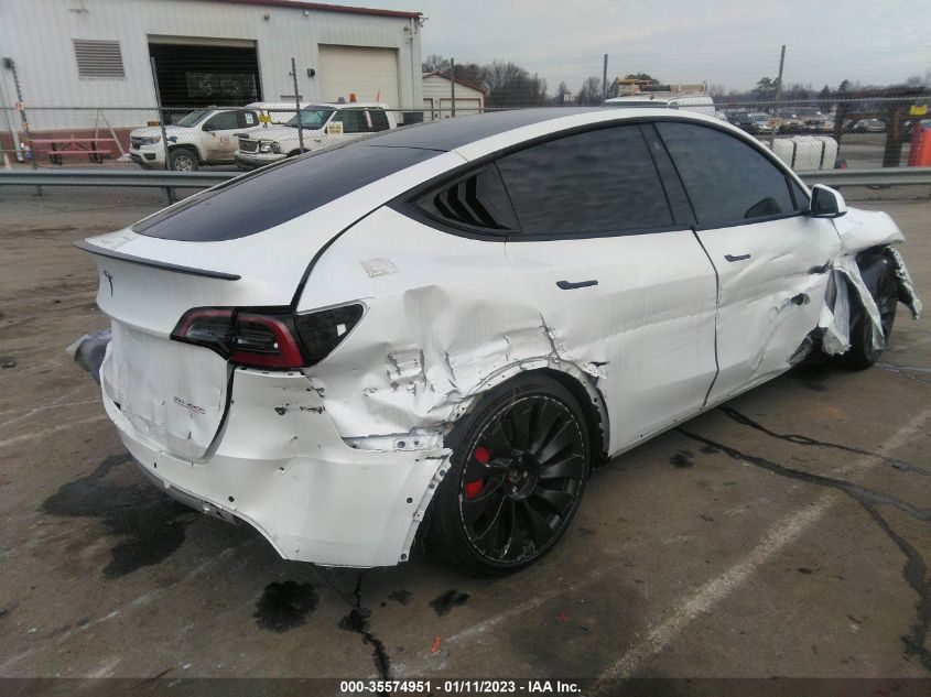 2022 TESLA MODEL Y PERFORMANCE VIN: 7SAYGDEF6NF378242