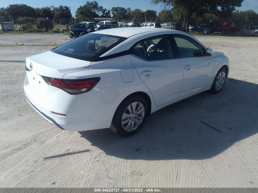 2022 NISSAN SENTRA S VIN: 3N1AB8BV7NY287570
