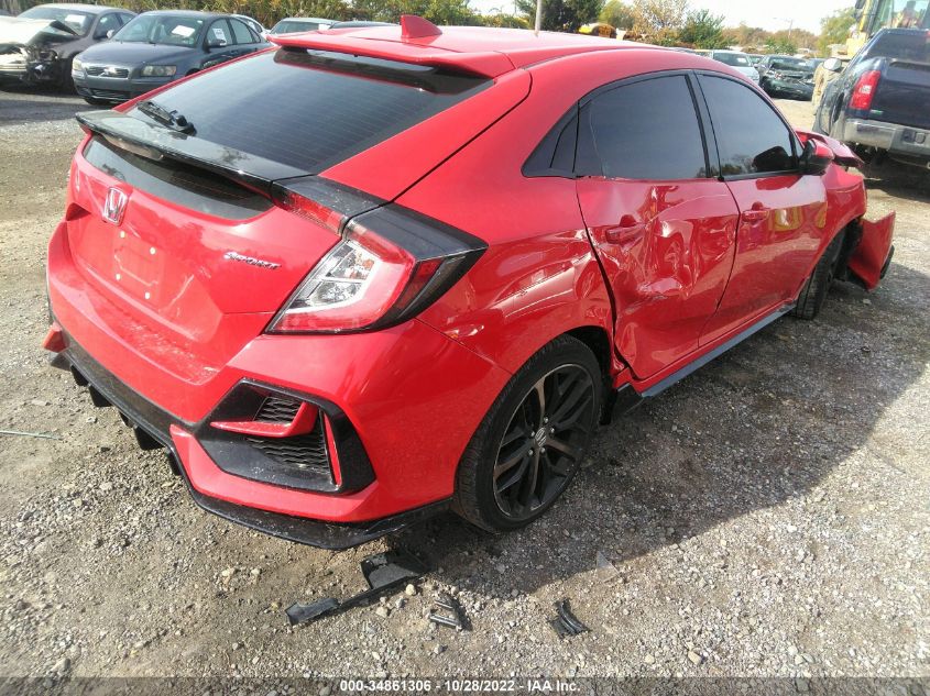 2021 HONDA CIVIC HATCHBACK SPORT VIN: SHHFK7H44MU400430