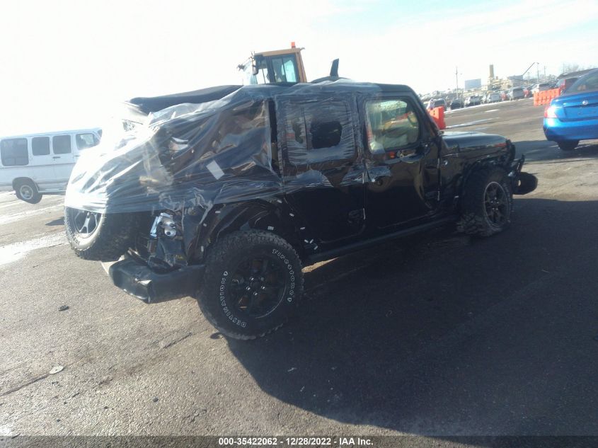 2021 JEEP WRANGLER UNLIMITED WILLYS VIN: 1C4HJXDN7MW744597