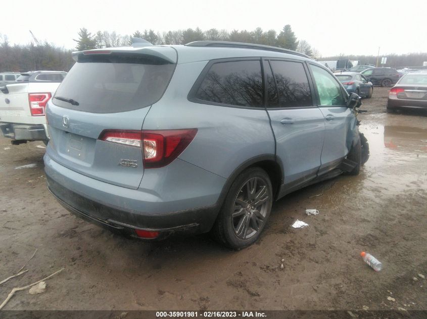 2022 HONDA PILOT SPORT VIN: 5FNYF6H36NB038991