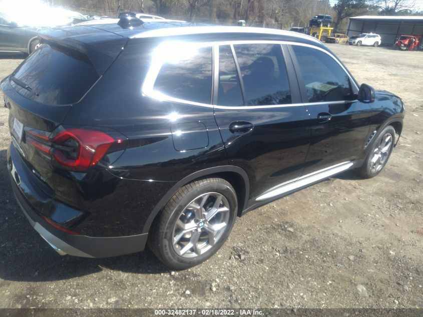 2022 BMW X3 SDRIVE30I VIN: 5UX43DP04N9K62806