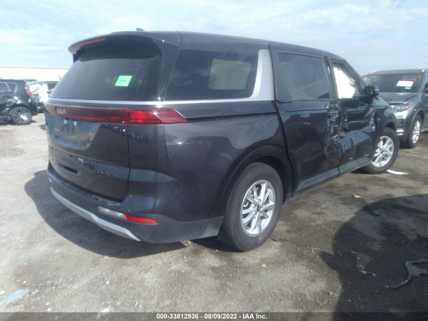 2022 KIA CARNIVAL LXS VIN: KNDNB4H37N6109677