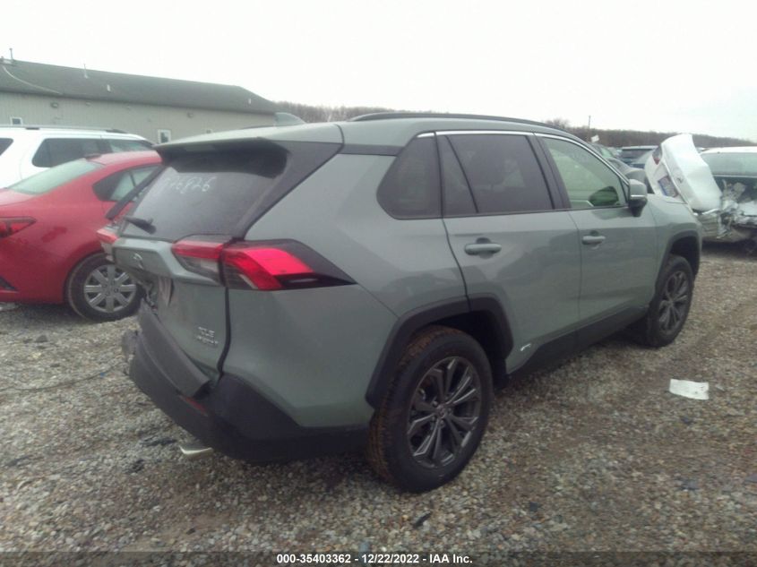 2022 TOYOTA RAV4 HYBRID XLE PREMIUM VIN: JTMB6RFV1ND076826