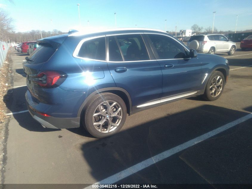 2022 BMW X3 XDRIVE30I VIN: 5UX53DP0XN9K92431