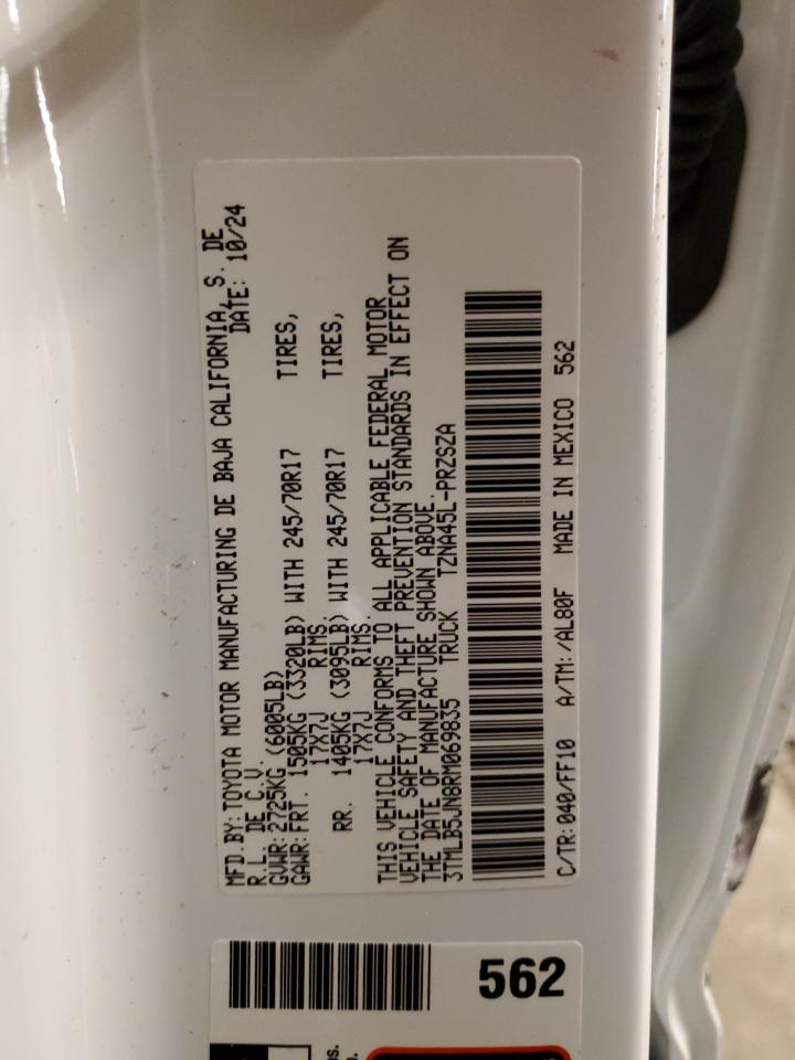 2024 TOYOTA TACOMA DOUBLE CAB VIN:3TMLB5JN8RM069835