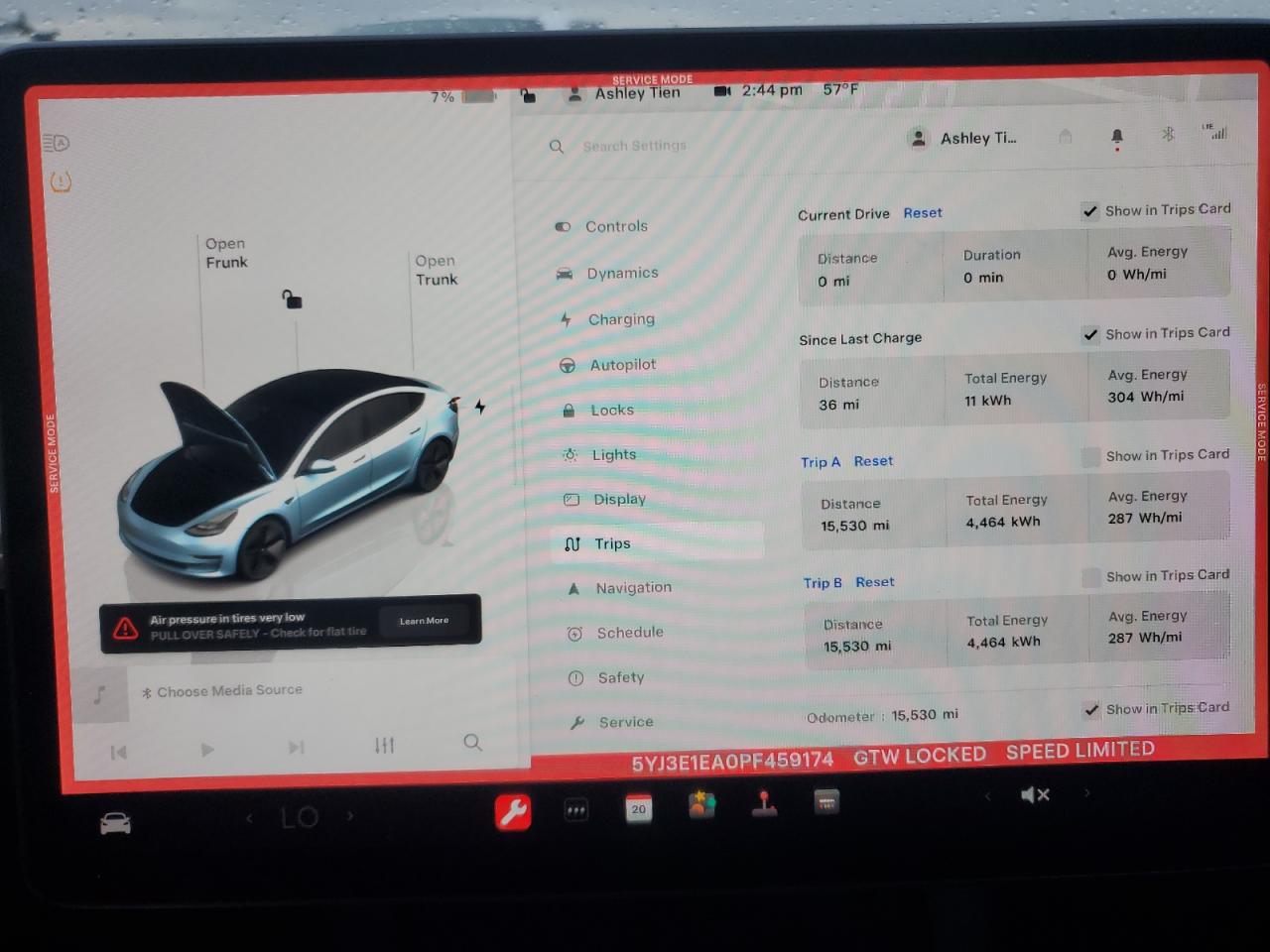 2023 TESLA MODEL 3  VIN:5YJ3E1EA0PF459174