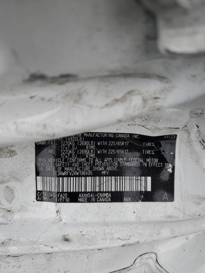 2024 TOYOTA RAV4 XLE VIN:2T3RWRFV2RW196495