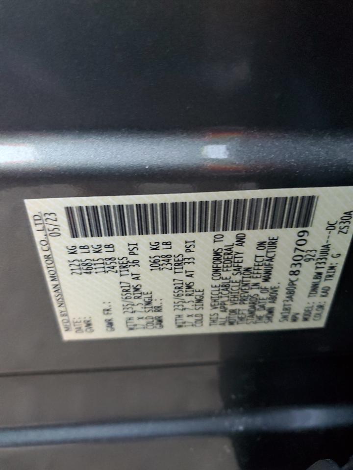2023 NISSAN ROGUE S VIN:5N1BT3AB0PC830709