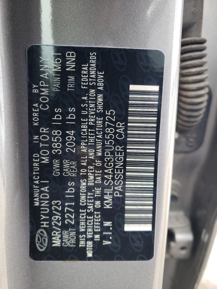 2023 HYUNDAI ELANTRA SEL VIN:KMHLS4AG3PU558725