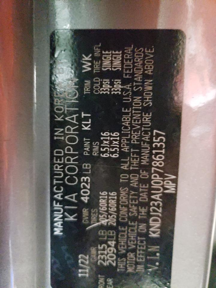 2023 KIA SOUL LX VIN:KNDJ23AU0P7861357