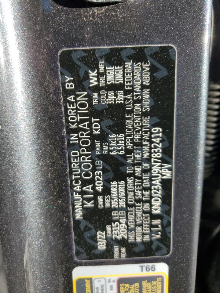 2022 KIA SOUL LX VIN:KNDJ23AU9N7832419