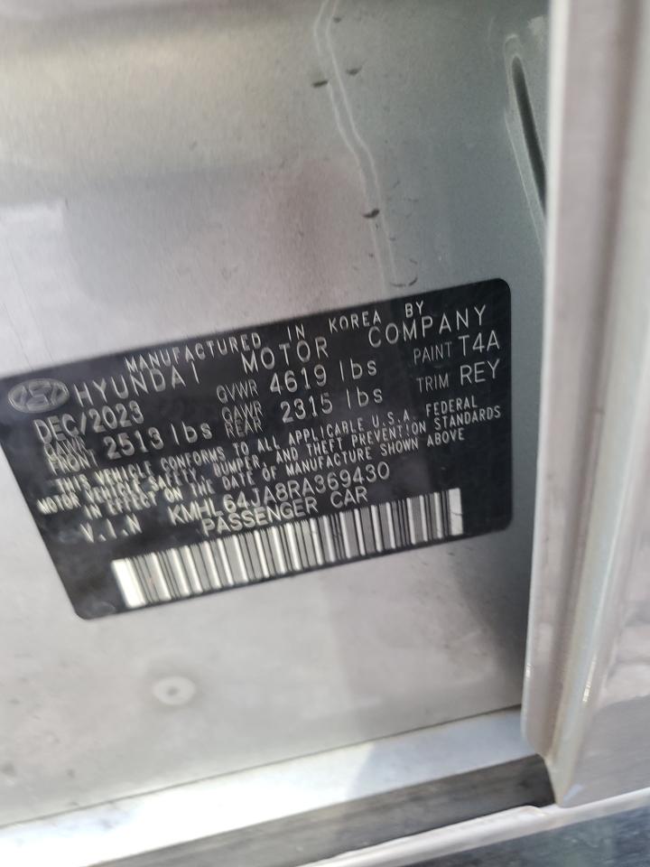 2024 HYUNDAI SONATA SEL VIN:KMHL64JA8RA369430