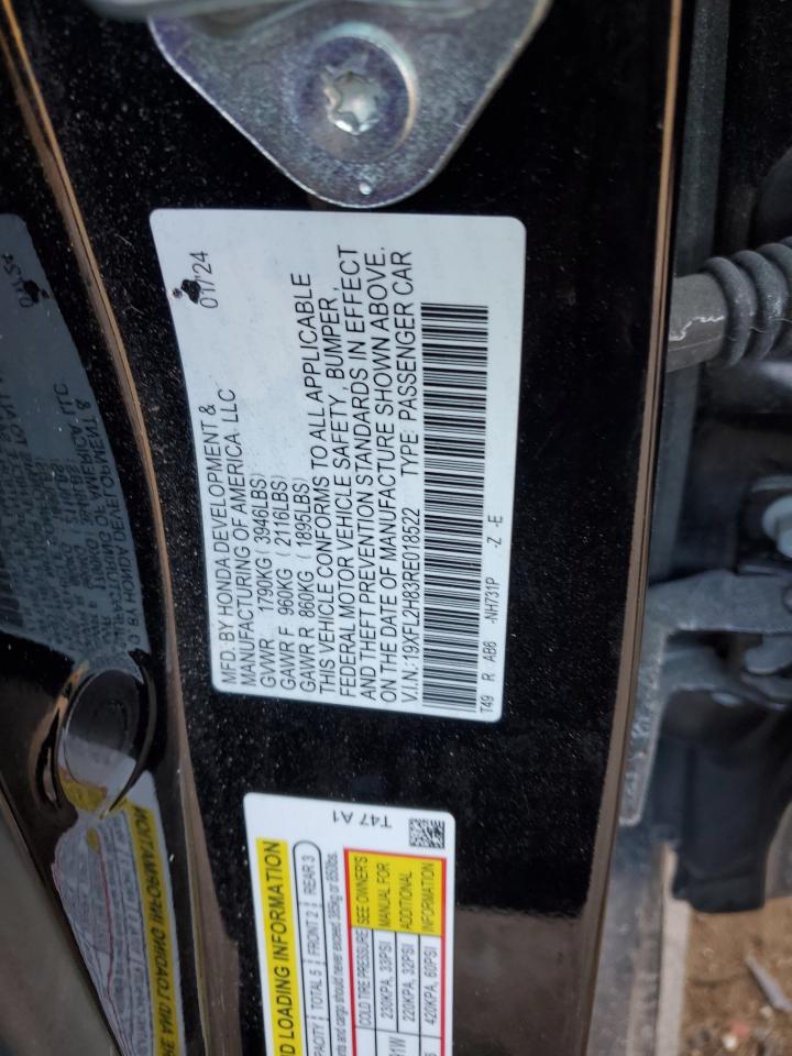 2024 HONDA CIVIC SPORT VIN:19XFL2H83RE018522