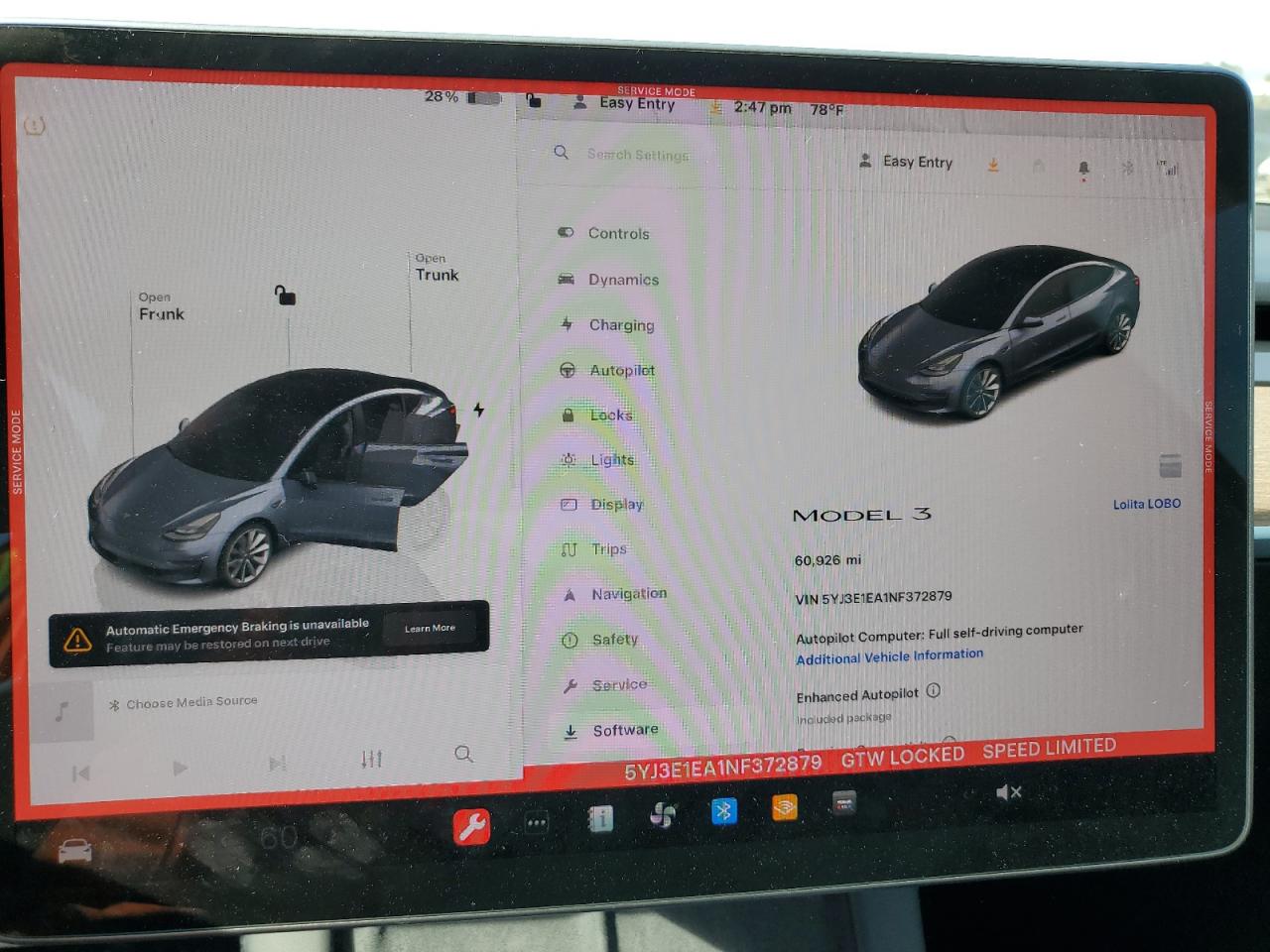 2022 TESLA MODEL 3 VIN:5YJ3E1EA1NF372879
