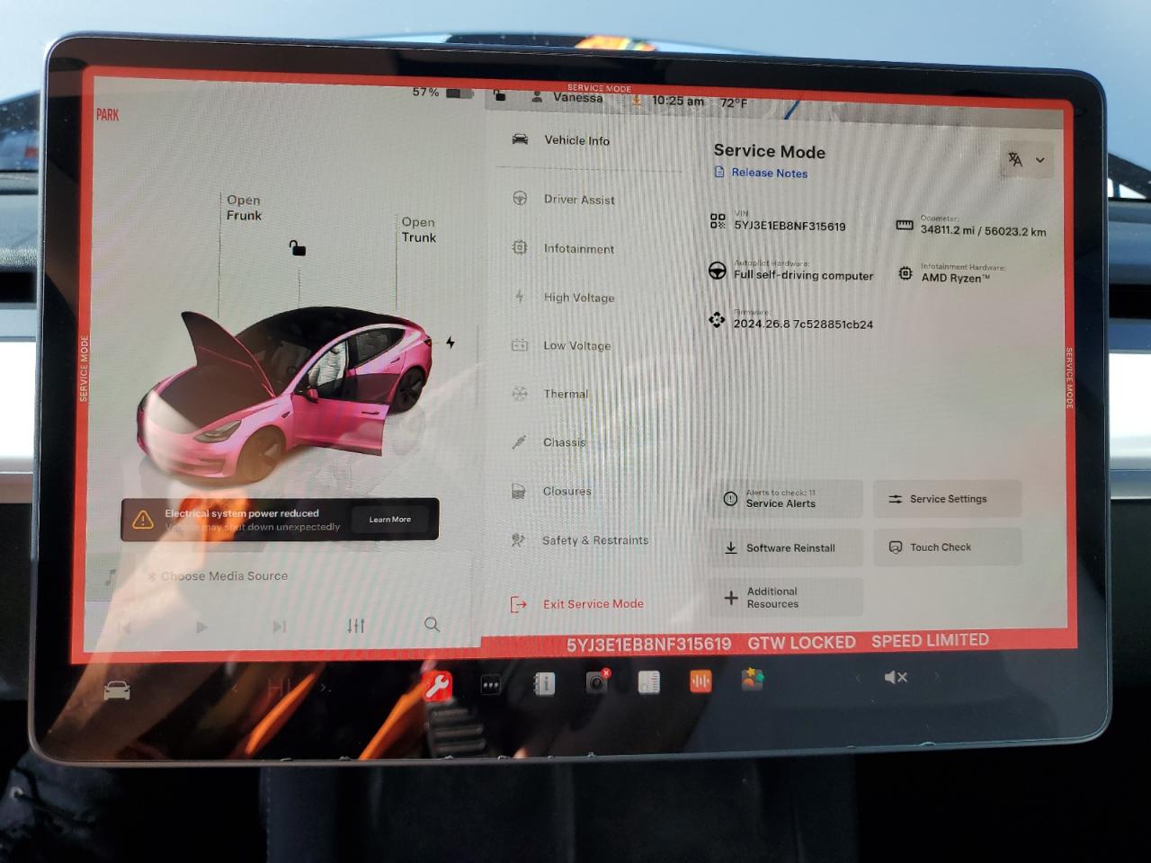 2022 TESLA MODEL 3  VIN:5YJ3E1EB8NF315619