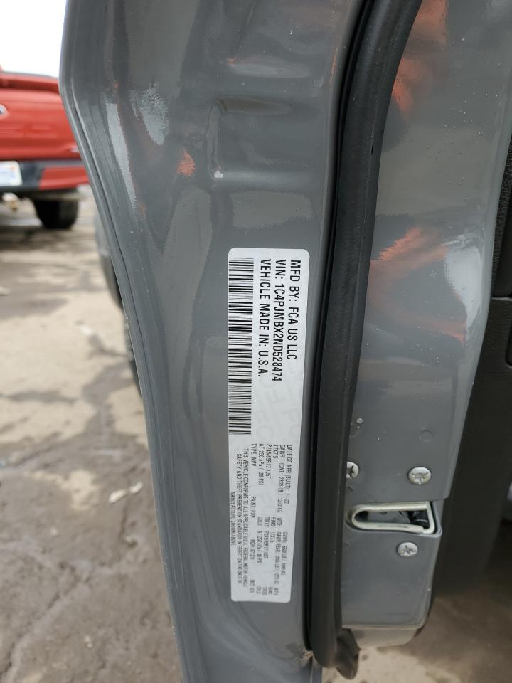 2022 JEEP CHEROKEE TRAILHAWK VIN:1C4PJMBX2ND528474