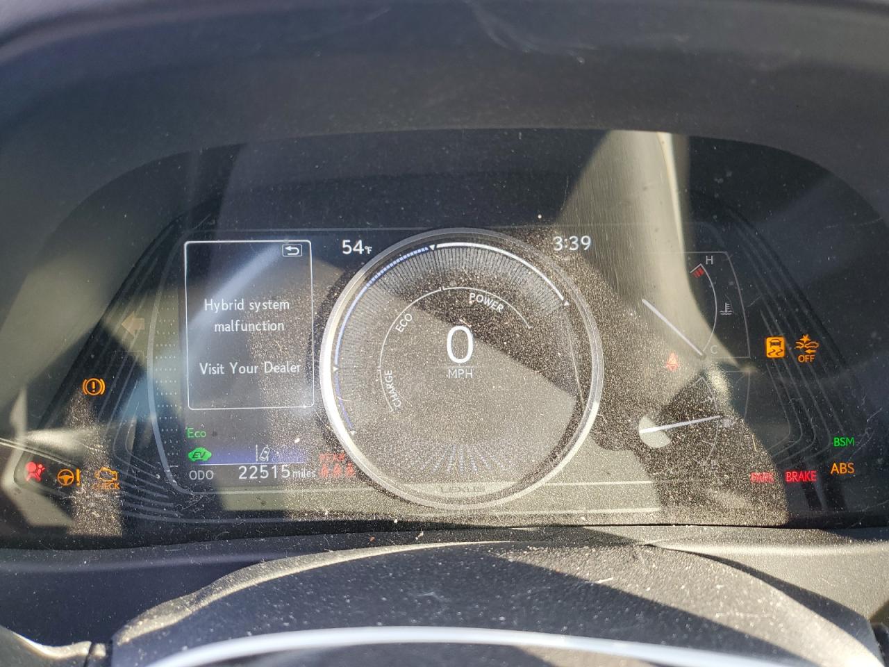 2022 LEXUS UX 250H BASE VIN:JTHP9JBH2N2057808