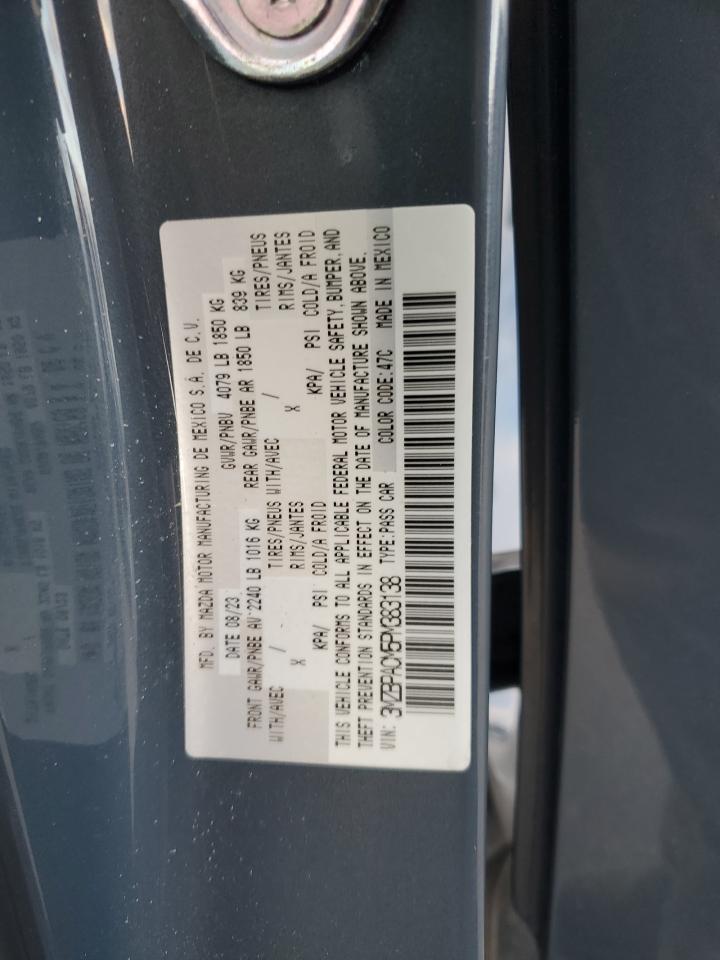 2023 MAZDA 3 PREFERRED VIN:3MZBPACM5PM383138